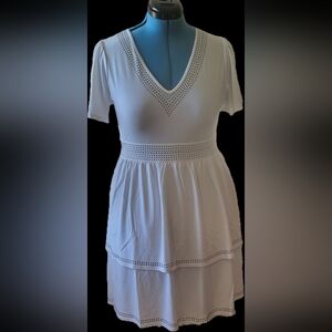 Belldini White 2 Tiered Studded Dress
